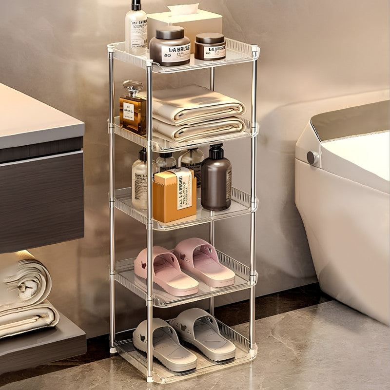 5 Tiers Vertical Transparent Shoe Rack Organizers