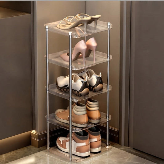 5 Tiers Vertical Transparent Shoe Rack Organizers